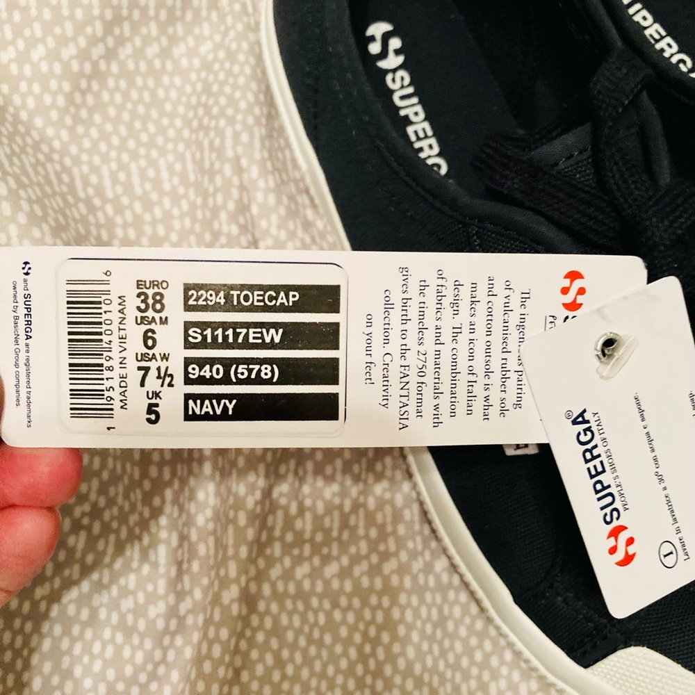 Superga 2294 Toe-Cap Navy Sneakers - Picture 11 of 13